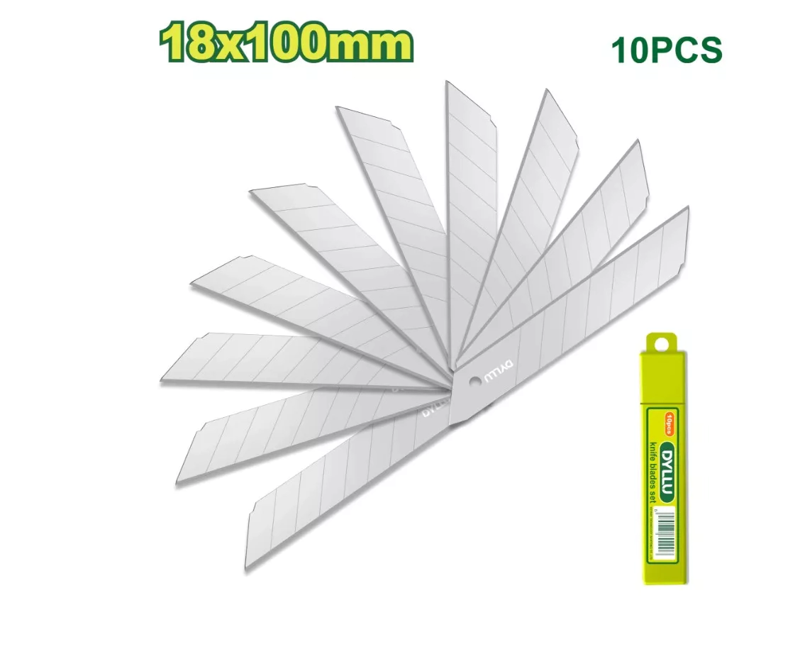 HOJA PARA CUTTER REPUESTO DYLLU 18X100MM X 10 UD DTMK1K18
