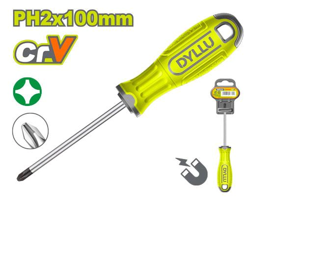 DESTORNILLADOR PHILIPS PH2 X 100MM DYLLU DTSD2224