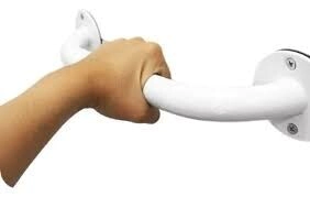 AGARRADERA RECTA BLLANCO 35 C/TORNILLOS  lescano