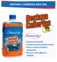 DESTAPA CA&Ntilde;ERIA MAX GEL 500 ML (3 EN 1 DESTAPA-DESENGRASA-LIMPIA) MERCLIN *7%