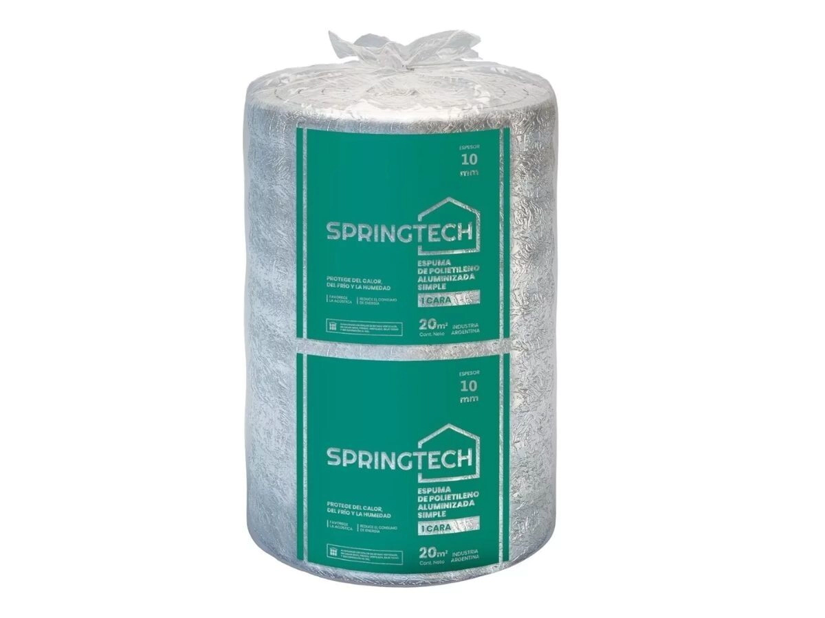 AISLANTE TERM COD:*REAS10120SG* SPRINGTECH 1R VERDE ALUMINIZADO 5MM SIMPLE 1X20MTRS  **STOCK***