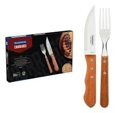 TRAMONTINA JUEGO CUBIERTO ASADO 22399/063 12piezas (6 cuchillo asado+6tenedor)