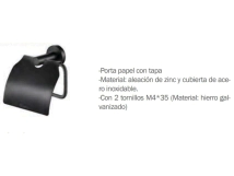 PORTA PAPEL DYLLU NEGRA DTZG1512