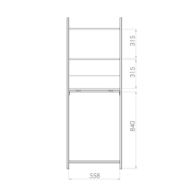 ORGANIZADOR SOBRE INODORO/MOCHila  DIELFE165x60X24  METAL/MADERA ABIERTO SIE060
