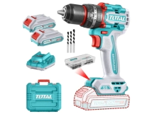 TALADRO INALAMBRICO PERCUTOR 20 V TOTAL INDUSTRIAL TIDLI20558-4 (MALETIN C/2BATERIA)