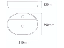 BACHA LOZ IDEAL DE APOYO OVALADA 51X19 MARMOLADA (1 AGUJERO )