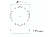 BACHA LOZ IDEAL DE APOYO REDONDA 42 CM MARMOLADA BEIGE