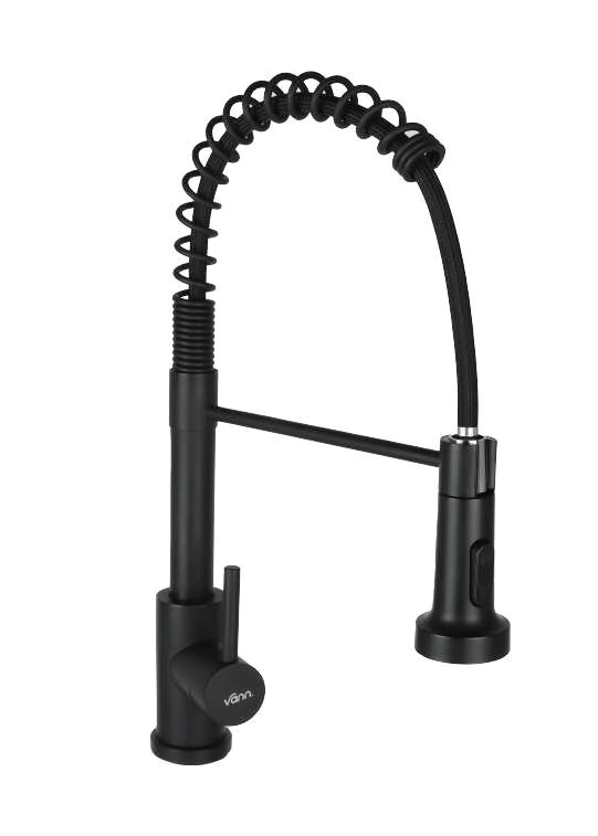 MONOCOMANDO MESADA COCINA VANN BATSI CHEFF NEGRO EXTENSIBLE/FLEXIBLE MOTOR ARG OFERTA