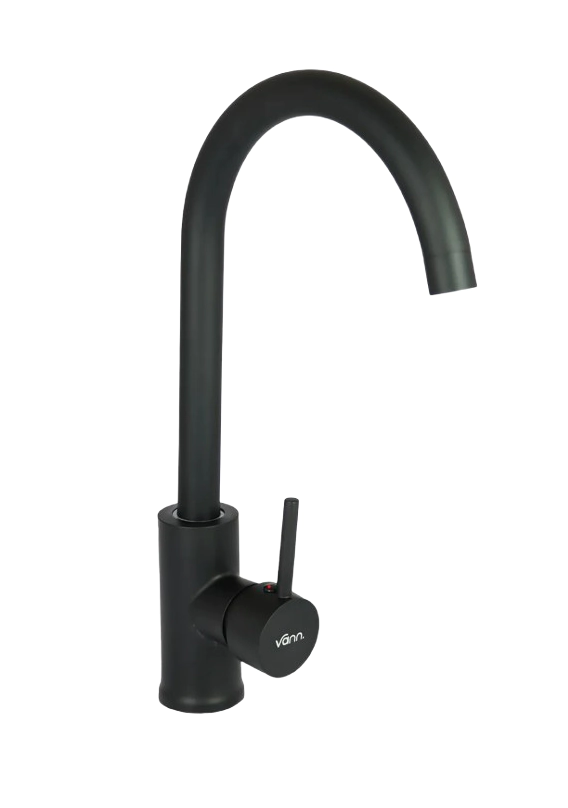 MONOCOMANDO MESADA COCINA VANN BATSI NEGRO ALTO PICO CURVO MOTOR ARG OFERTA