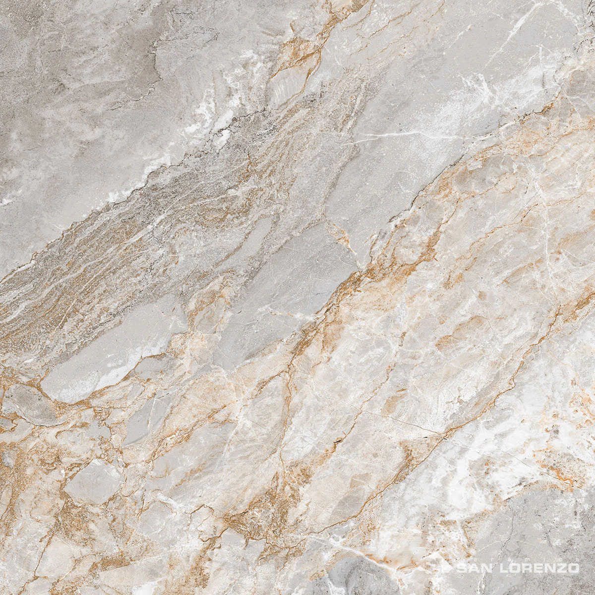 CERAMICO SAN LORENZO 45,3X45,3 CORONA  GRIS BRILLANTE 2,255MTR2XCAJA  GRIS VETEADO BRILLANTE