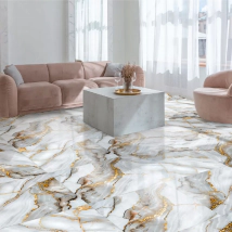 CERAMICA SAN LORENZO 45,3X45,3 FALCOM GOLD MARMOL BRILLANTE 2,255MTR2XCAJA SIMIL MARMOLEADO VETEADO