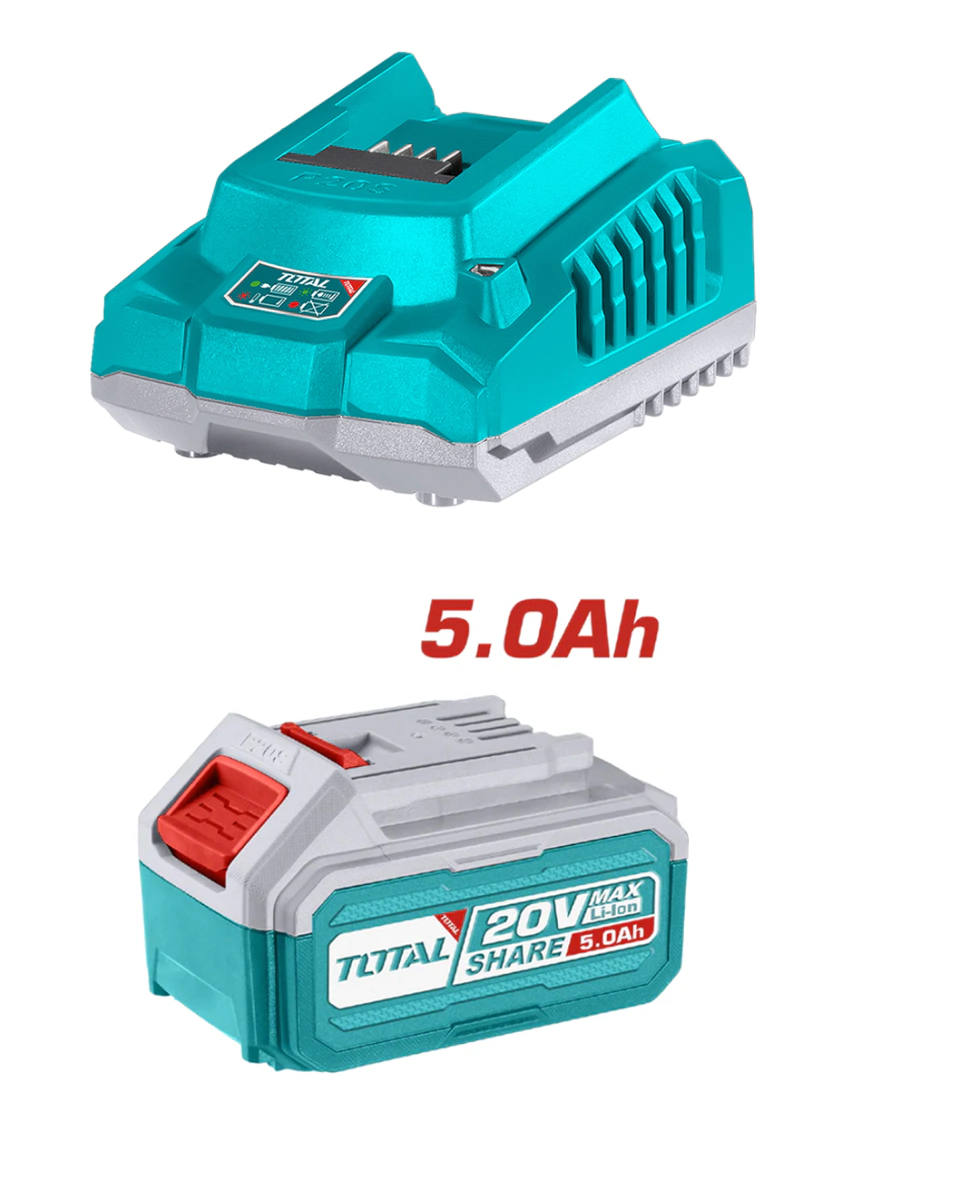 COMBO TOTAL CARGADOR 20V 4.0 AH TFCLI20411-4 + BATERIA 20V 5 Ah TFBLI20531