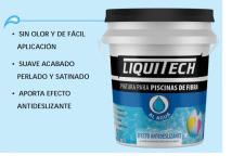 PINTURA 10LT PARA PISCINAS DE FIBRA **CELESTE** LIQUITECH *7%