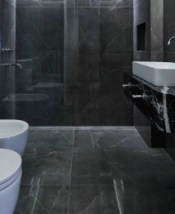 PORCELANATO SAN LORENZO 60X120 2DA PIETRA BLACK NEGRO PULIDO 2,16MTR2 X CAJA (MARMOL SURIA BLACK PUL