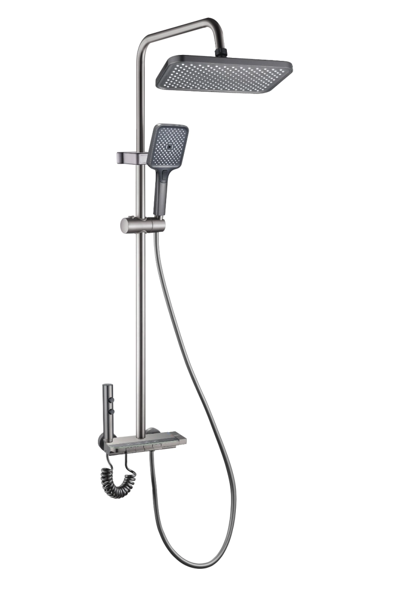 MONOC DUCH EXT LITIUM  INTELIGENTE C/ TECLA CROMADO PIANO