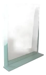 ESPEJO LAQUEADO 31X60, BLANCO,  CON ESTANTE