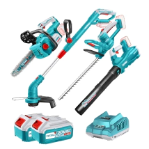 COMBO TOTAL KIT MOTOSIERRA+BORDEADORA+CORTACERCO+SOPLADOR DE HOJAS TOTAL TOSLI250496-4