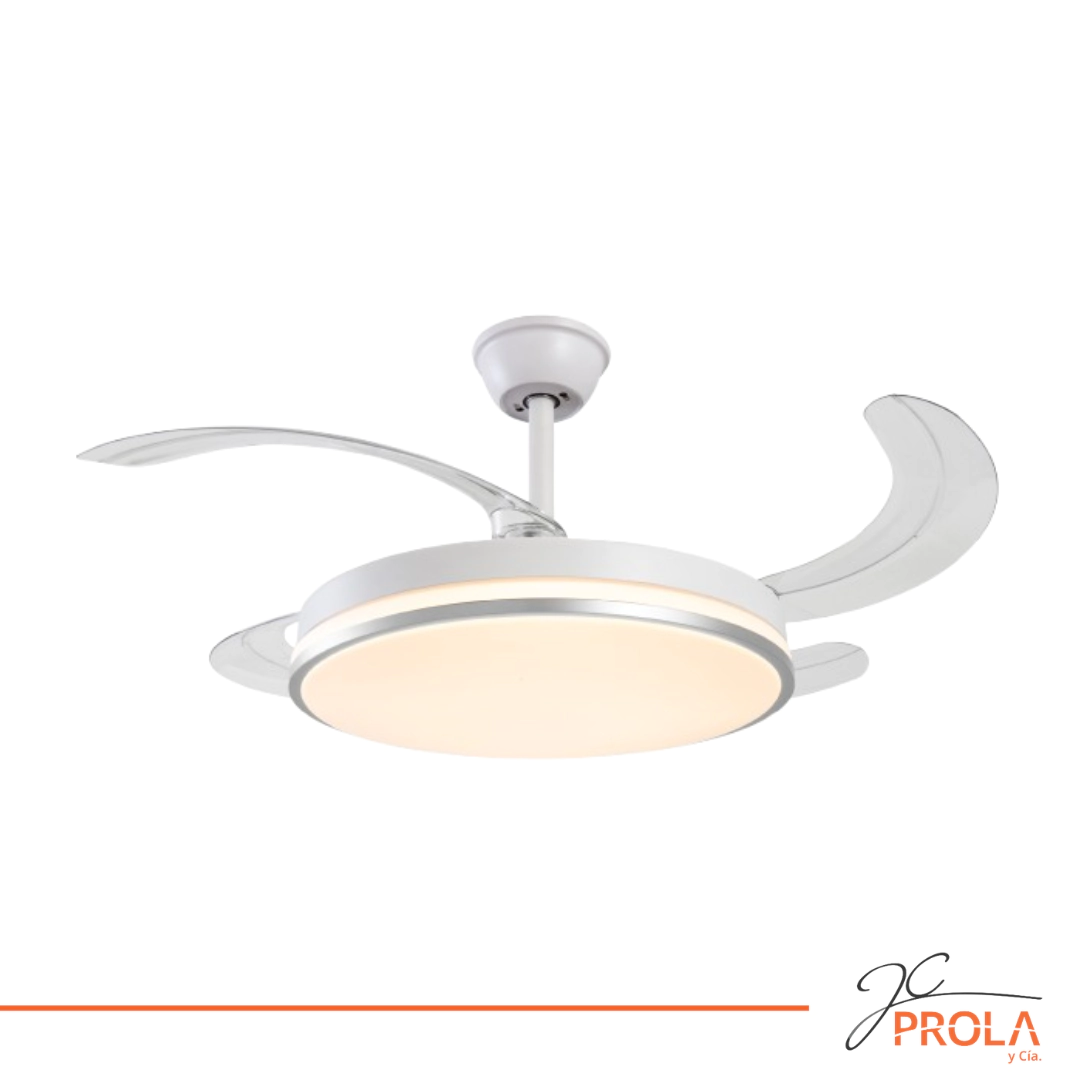 VENTILADOR TECHO EVEREST RETRACTIL FXY-42B 4PaLA+led+35w+contr remoto      *6%