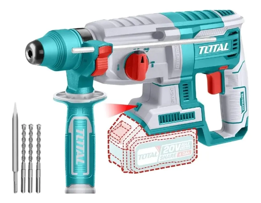 ROTOMARTILLO SDS PLUS INALAMBRICO 20V BL 26mm INDUSTRIAL TOTAL TRHLI20268