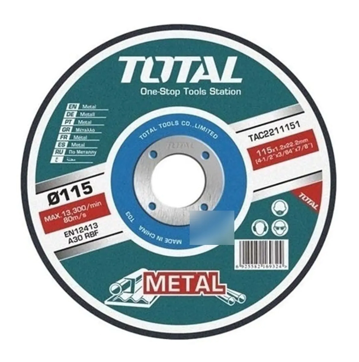 DISCO CORTE 115x1.0mm TOTAL TAC11011525 X UNIDAD