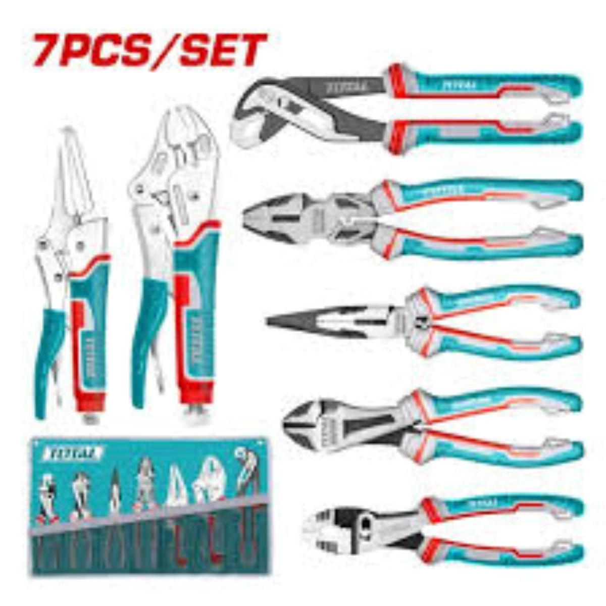 Kit de 7 Pinzas INDUSTRIAL TOTAL TOS23055