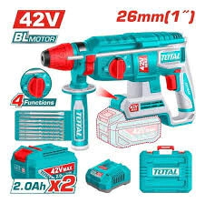 ROTOMARTILLO SDS PLUS INALAMBRICO 42V 26MM TOTAL INDUSTRIAL CON /2 BATERIA TRHLI422682-4 **LINEA NUE