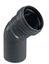 CODO DESAGUE  110MH 45&oslash;AWADUC NEGRO INTERP NE