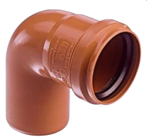 CODO DESAGUE  110MH 90&oslash;AWADUC ROJO ORING