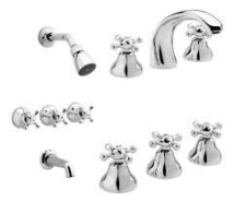 COMBO DE GRIFERIA BA&Ntilde;O PEIRANO CROMO Y (DUC+LAV+BID)