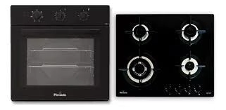 COMBO HORNO NEGRO 7857F + ANAFE NEGRO  6747F FLORENCIA