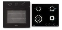 COMBO HORNO NEGRO 7857F + ANAFE NEGRO  6747F FLORENCIA