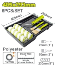 BANDEJA KIT PARA PINTAR X 6 Pcs (RODILLO Y BANDEJA 230MM+PINCEL) DYLLU DTCB3H62