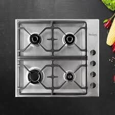 ANAFE FLORENCIA 4 HORNALLAS, ACERO INOXIDABLE,  REJA FUNDION ENC 6748I